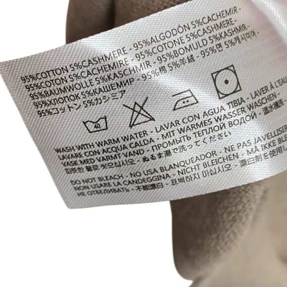 Collars & Co Sweater Mens Small Oatmeal Cashmere Blend Preppy Crew Neck NEW - Picture 9 of 11